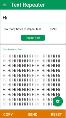 Text Repeater android App screenshot 1