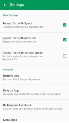 Text Repeater android App screenshot 2